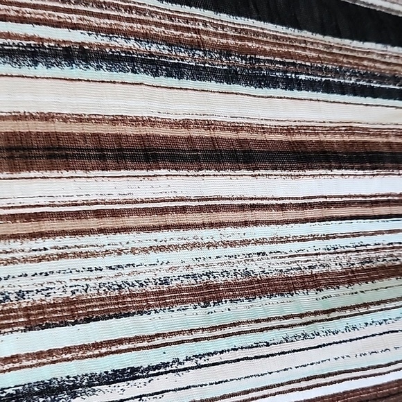 Cato multicolored striped blouse with high low hem and wide scoop neck - Picture 6 of 15